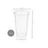 ELEGANT DISPOSABLES Crystal Clear PET Cups With Flat lids for