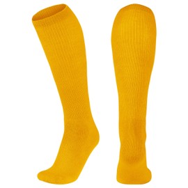 CHAMPRO Multi-Sport Athletic Compression Socks for Baseball, Softball, Football, and More, Gold, Large