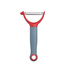 KitchenCraft Colourworks Y Shaped Potato Peeler, Stainless Steel, Cherry, 16 x 8 cm