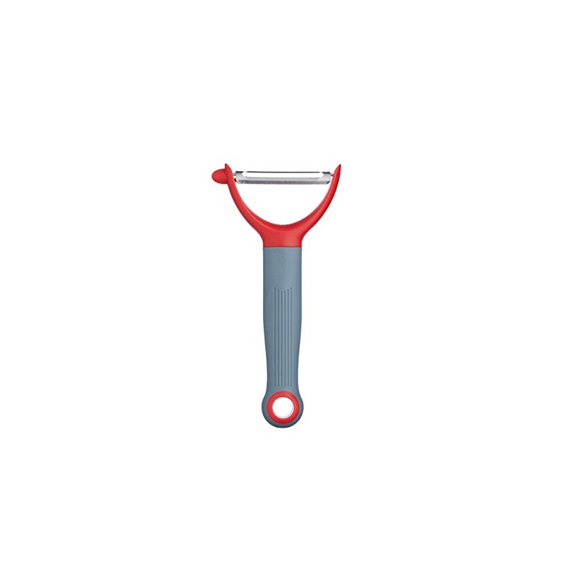 KitchenCraft Colourworks Y Shaped Potato Peeler, Stainless Steel, Cherry, 16