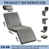 3-Fold Recliner Cushion with Head Pillow and Backrest (Grey)
