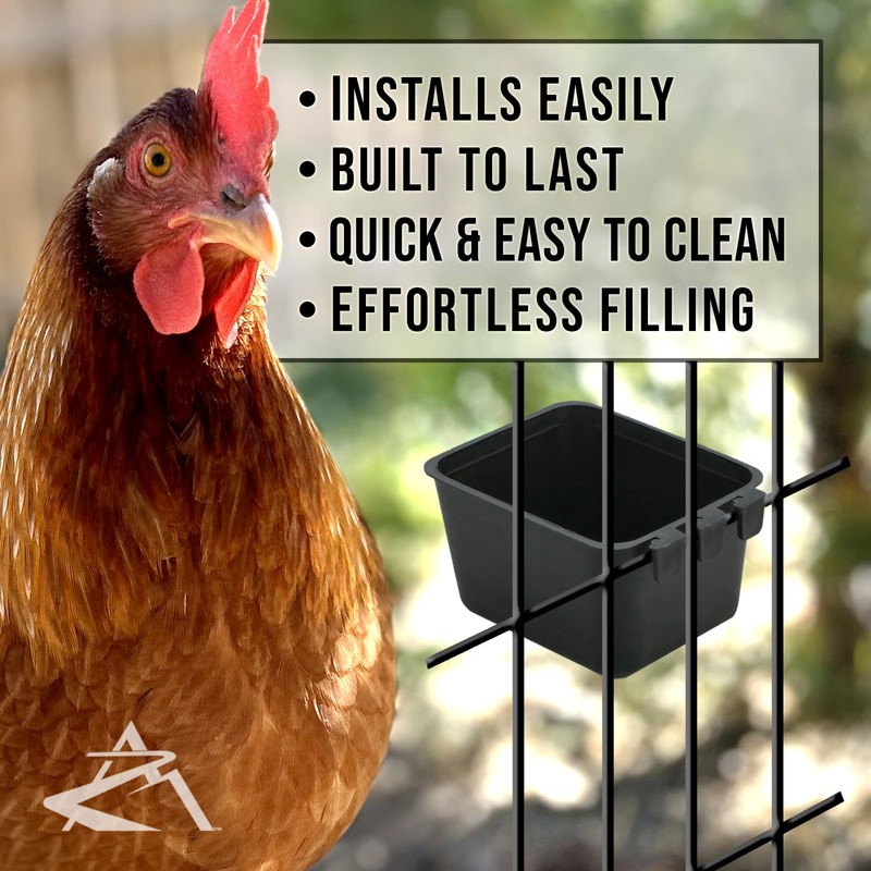 The ROP Shop 50-Pack - Black Cage Cups for Feed