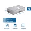 Pack of 2 Underbed Storage Boxes with Lid, Foldable Clothes