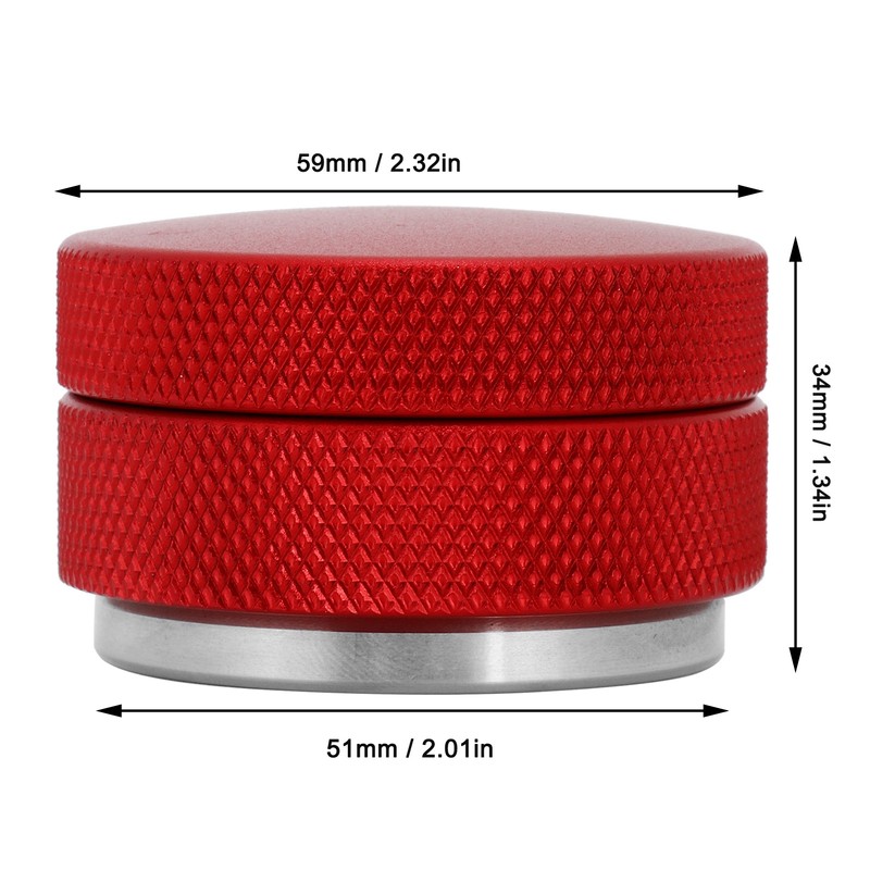 Stainless Steel Coffee Distributor Tamper Coffee Powder Press Hammer Height