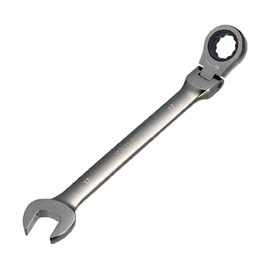 TRUSCO TGRN-08F Flexible Gear Wrench, Combination Type, 0.3 x 0.3 inches (8 x 8 mm), Non-Chrome