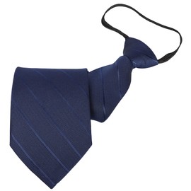 Beaface Men Ties Zipper Neck Tie for Men Adjustable Pre-tied Ties Wedding Business Formal Neckties (Navy Striped)