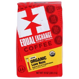 Equal Exchange Love Buzz Blend Organic Coffee Ground, 10-Ounce Packages (Pack of 2)