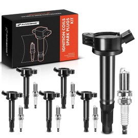 A-Premium Set of 6 Ignition Coil Pack and Iridium Spark Plugs Compatible with Toyota Camry 2010-2017, Tundra 2013-2014, Highlander 2009-2016, V6 3.5L 4.0L