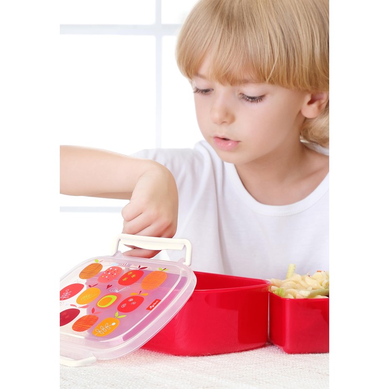SIGIKID 24738 Brotzeitbox Apfelherz Lunchbox BPA-frei Mädchen Lunchbox empfohlen ab