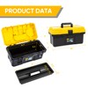 16 Inch Tool Box with Lock, 2-Layer Heavy-Duty Organizer with