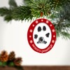Pearhead Christmas Pawprints Double-Sided Holiday Photo Ornament, Season's Grrreetings Dog