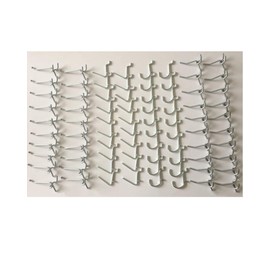 Lauri Shop 80-Piece Pegboard Hooks Set Metal Pegboard Hook Assortment - 1 inch, 2 inch Angle & Jumbo J Hook Metal Pegboard Hooks - Pegboard Accessories Garage Organization Peg Board Hooks