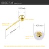 18K Yellow Gold Ball stud Earrings for Women Teens, Gold