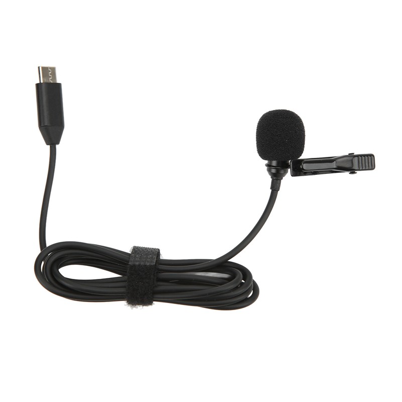 Type C Lavalier Microphone Hifi Sound Noise Cancelling Clip On