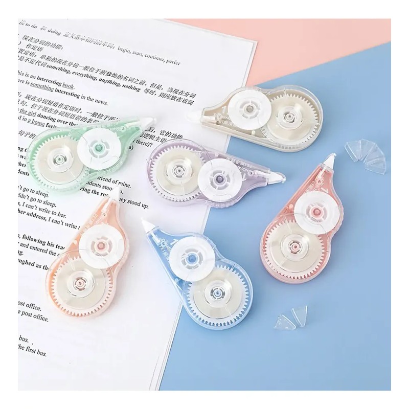Cinta Correctora Instantáneo Set 6pzas De 12m X 6mm X