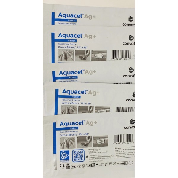 ConvaTec AQUACEL Ribbon Dressing .75" x 18" - Pack/5 Dressings
