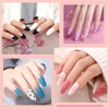 YSUVIN Nail Tips, Pack of 240 Fake Nails, Transparent, 12