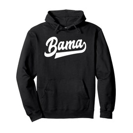 Bama Alabama White Script Design Southern Pullover Hoodie
