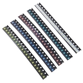 AEDIKO 0805 SMD LED Kit 100pcs 5 Colors SMD LED Diode Lights Kit Super Bright Lighting Bulb Lamps,Electronics Components Light,Emitting Diodes (Mini Chip 0.08 x 0.05 inch)