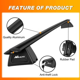 Nilight Roof Rack Cross Bars Aluminum Anti-Theft Lock for Jeep Grand Cherokee 2011-2021