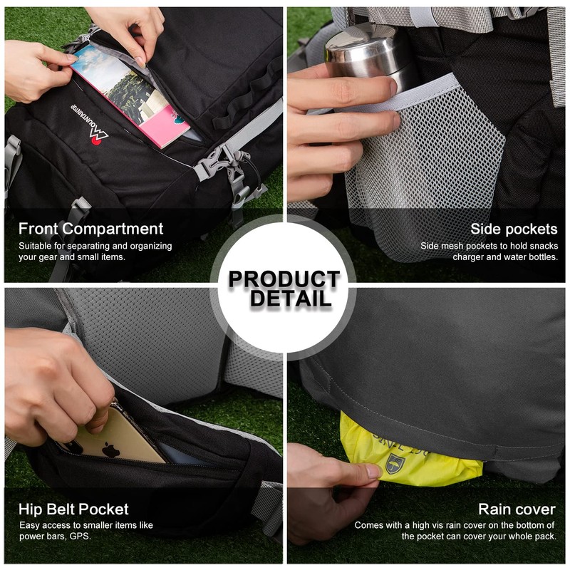 MOUNTAINTOP 80L Internal Frame Backpack for Man & Women Backpacking