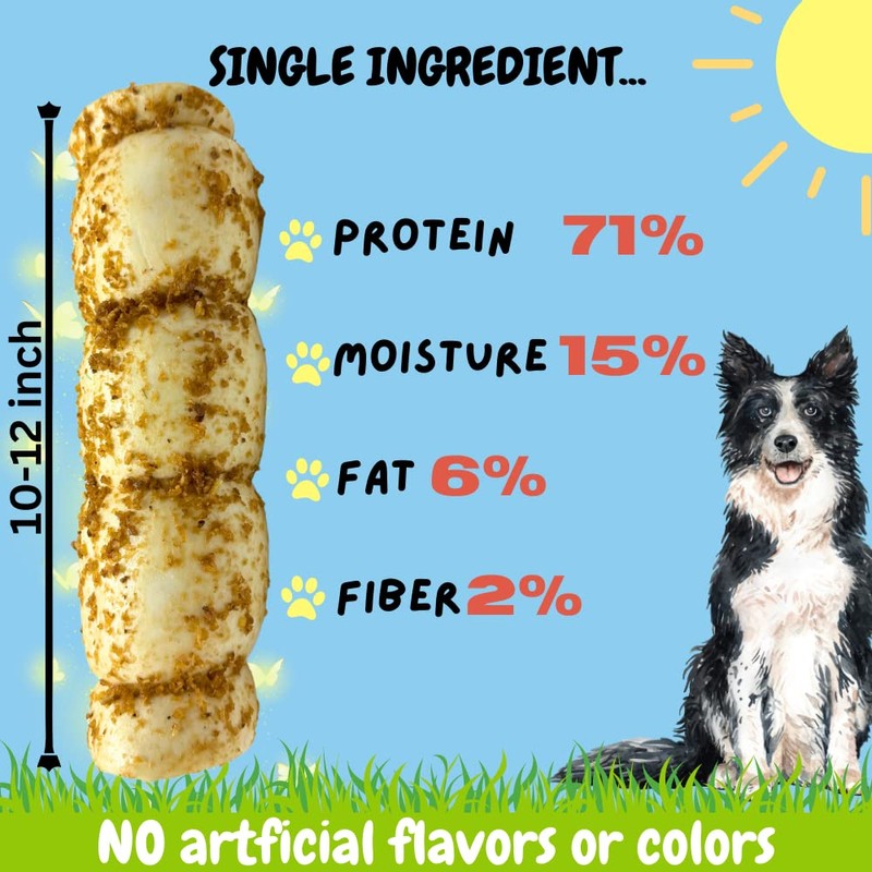 BULLYSTICKS & MORE 10-12" Beef Cheek Rolls for Dogs (Bully