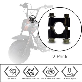 AlveyTech Handlebar Risers for the Coleman RB100, Motovox MBX10, & MBX11 Mini Bike, 2-Pack