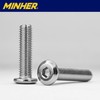 MINHER M5 x 10mm 20Pcs Flat Head Hex Socket Cap