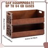 CroBlissful 2-Tier Wooden CD Storage Holder, Cutout Brown CD Display