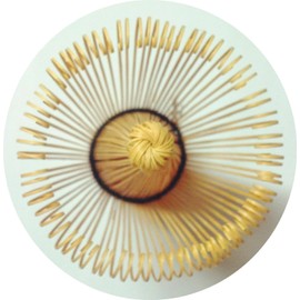 Handcrafted Golden Bamboo Matcha Whisk, 100 Prongs Traditional Japanese Chasen Matcha Stirrer -Bamboo Whisk Made from Durable and Sustainable Organic Bamboo