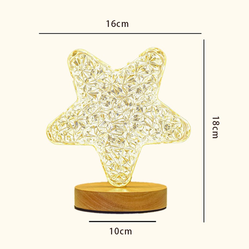 Table Lamp 3W Remote Control Warm Light Exquisite Look Timing