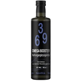 NatureOil Omega 369 Booster – Omega 3 Oil für deine Gesundheit – 100% naturrein & kaltgepresst – Leinöl Bio zum Verfeinern – Hochwertige Inhaltsstoffe – Strengstens kontrolliert