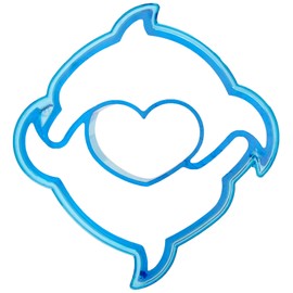 Evriholder Flipper Bytes Kids Lunch Sandwich Slicer, 4-1/4" x 4-1/4", Blue