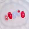 Cherry Tomato Red Syrup Handmade Nail Tips - Almond Midi