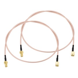 DMiotech 2 Pcs RG316 Coaxial Cable 24" RPSMA Male to RPSMA Female Connectors Adapter 50 Ohm Antenna Extension Cable for Router Antenna GPS LAN Common Devices