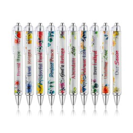 Mr. Pen- Christian Pen Set, 10 Pack, Faith Blossoms, Black Ink, Bible Verse Pens, Christian Pens for Women, Bible Pens No Bleed Through, Ballpoint Pens Ballpoint, Christmas Gift