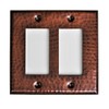 Monarch Abode 17014 Double Switch Hand Hammered Rocker Decorative Wall