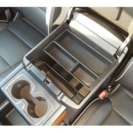 Vehicle OCD - Center Console Divider and Tray Organizer Compatible with Chevy Silverado 1500 / GMC Sierra 1500 (2014-2018) and 2500/3500 HD (2015-2019) (full console w/bucket seats ONLY) - Made in USA