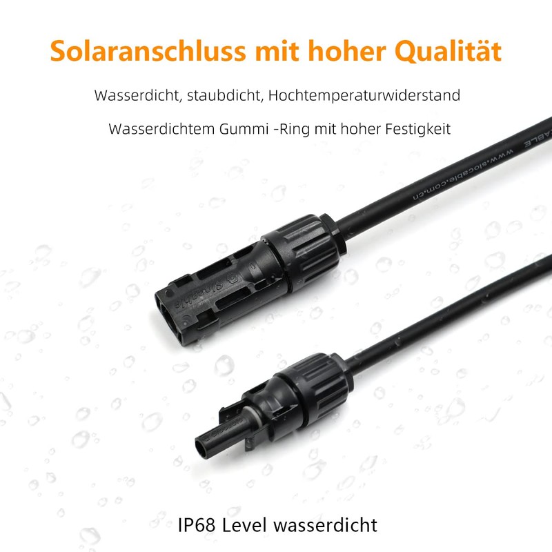 Trisinger Solar DC Diode Plug, 1600V 55A Waterproof Male/Female Connector
