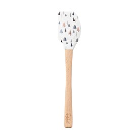 Tovolo Spatulart ‘Nordic Trees’ Christmas Holiday Silicone Spatula with Wood Handle – BPA Free, Heat-Resistant, Ideal for Baking, Mixing & Meal Prep