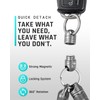 TISUR Titanium Quick Release Keychain, Retractable Key Chain Detachable Keychain