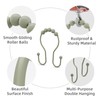 Bathway Sage Green Shower Curtain Hooks Shower Curtain Rings Rust