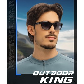 OUTDOORKING Polarized Sunglasses Men, Mens Sunglasses UV Protection Lightweight Sun Glasses for Cycling Running Fishing Golf