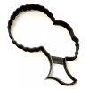 AJT AFRO GIRL SILHOUETTE SIDE VIEW COOKIE CUTTER MADE IN