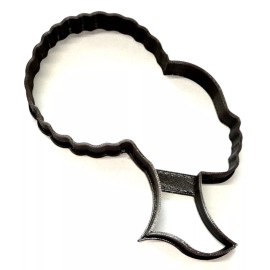 AJT AFRO GIRL SILHOUETTE SIDE VIEW COOKIE CUTTER MADE IN USA PR4448