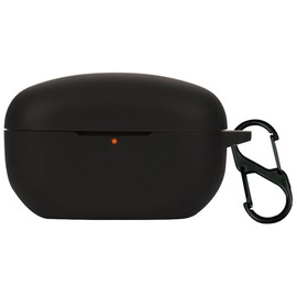 QWYJ for Sony WF-1000XM5 Case Carcasa Protectora de Silicona, para Sony WF-1000XM5 Funda de Carga Portátil con Mosquetón Llavero Anti-perdida (Negro)