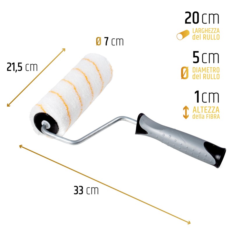 PENNELLIFICIO 2000 | Professional Roller for Smooth Walls, Made of