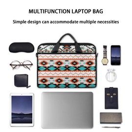 Aztec Western Laptop Case Bag for Women Girls,15.6 inch Messenger Shoulder Bags,Water Resistant Notebook Computer Bag Briefcase Sleeve Carrying for Work,School