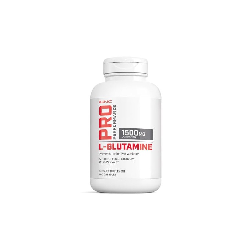 GNC Pro Performance L-Glutamine 1500mg, Amino Acid Supplement, Supports Muscle