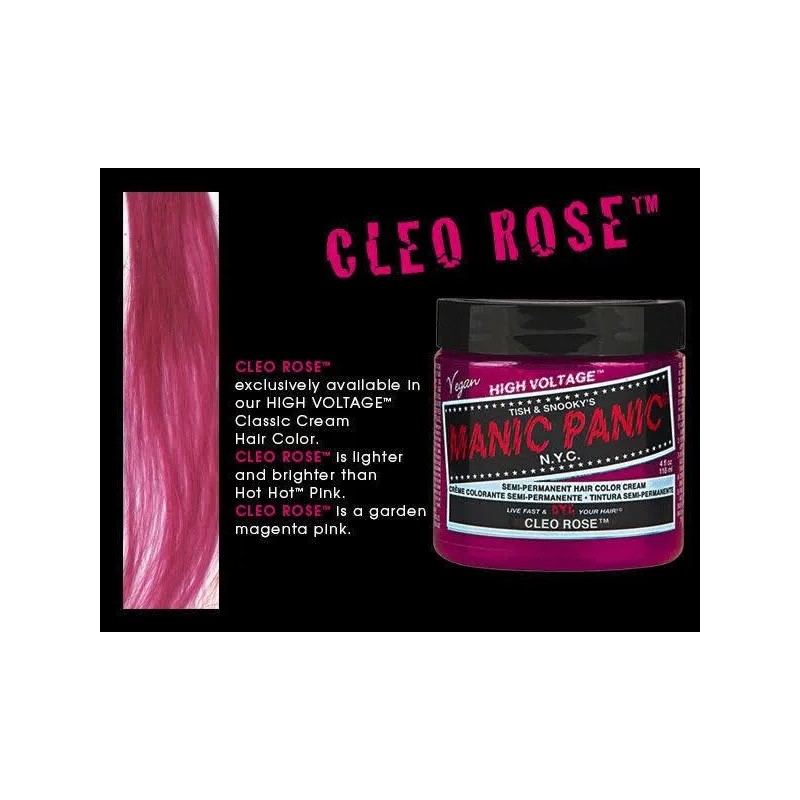 Tinte En Crema Semipermanente Manic Panic Cleo Rosa
